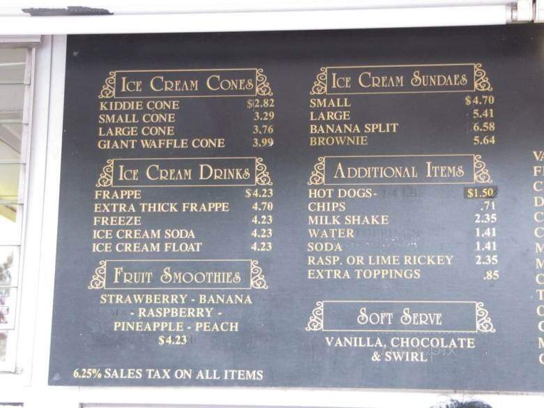 Richardson's Ice Cream - Middleton, MA menu_pic