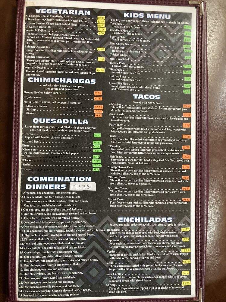 El Patio - New Roads, LA menu_pic