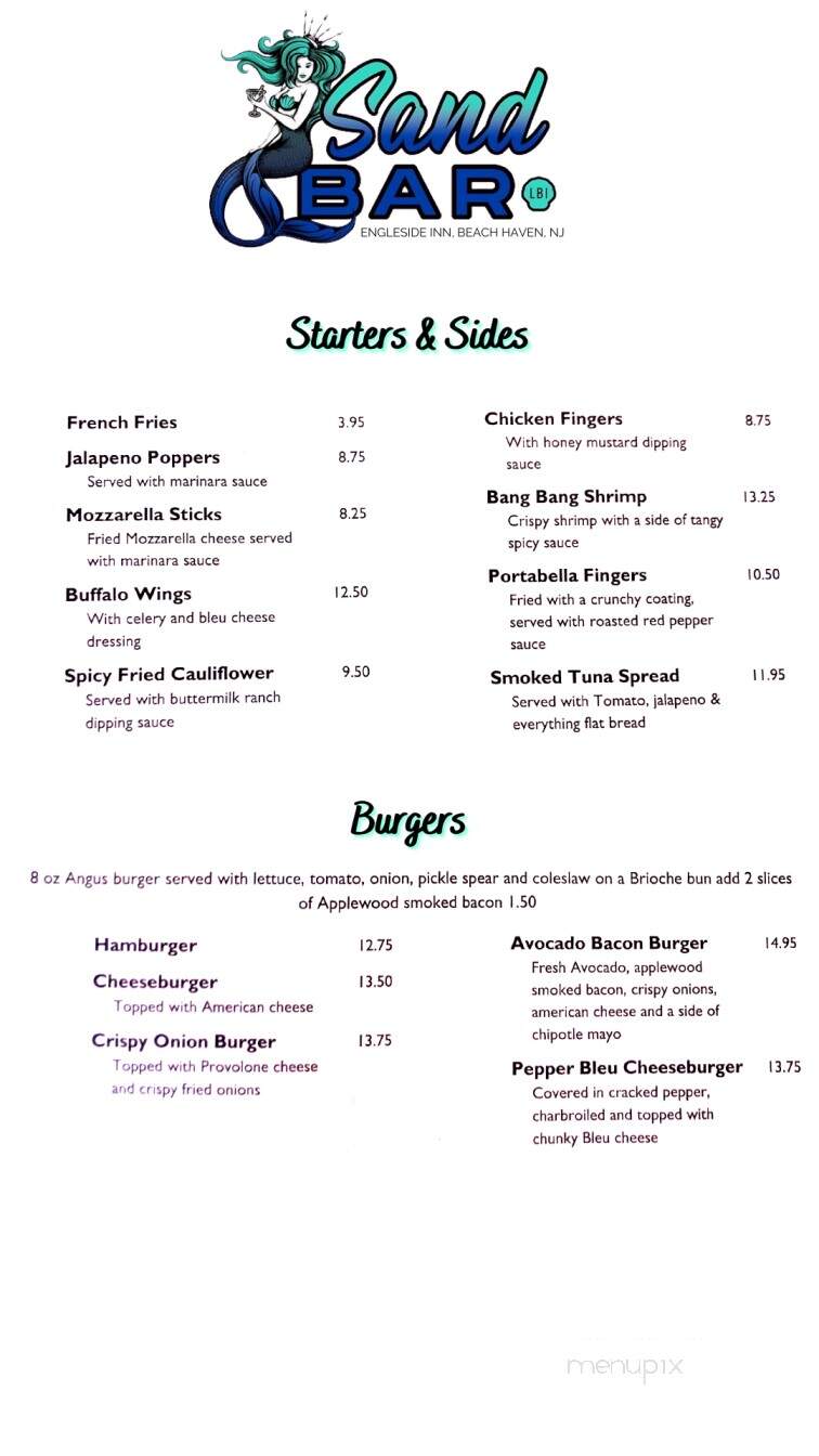 Engleside Inn - Beach Haven, NJ menu_pic