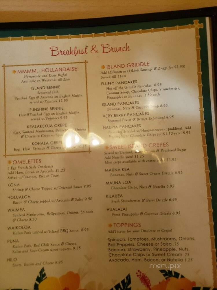 Island Style Cafe - Santee, CA menu_pic