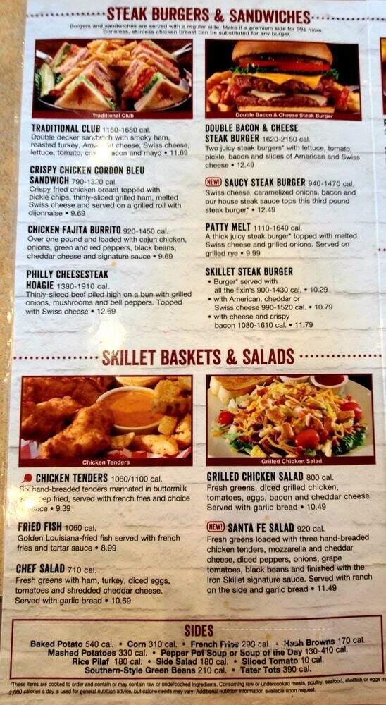 Iron Skillet - Laramie, WY menu_pic