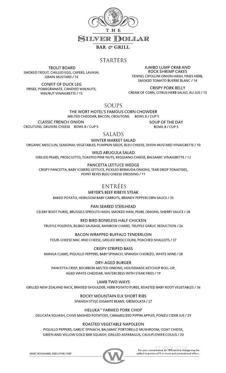 Wort Hotel - Jackson, WY menu_pic