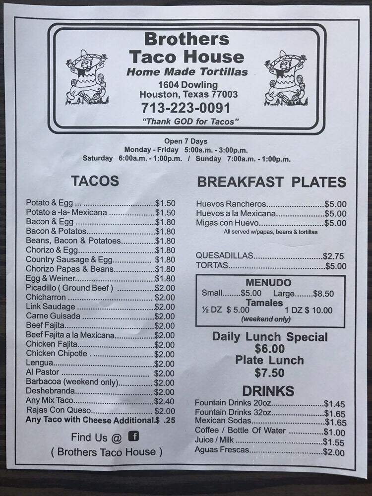 Brothers Taco House - Houston, TX