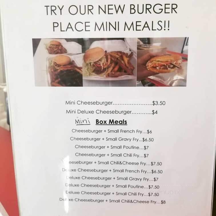 The Burger Place - Winnipeg, MB menu_pic