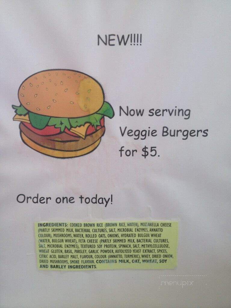 The Burger Place - Winnipeg, MB menu_pic