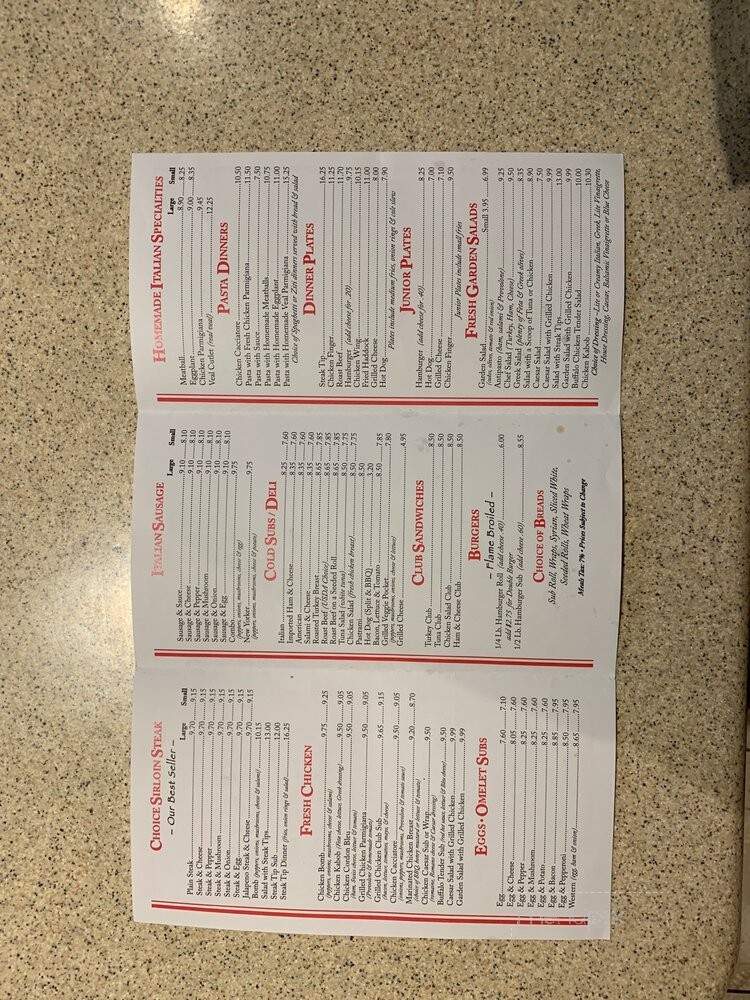 Dimino's Sub Sandwiches - Revere, MA menu_pic