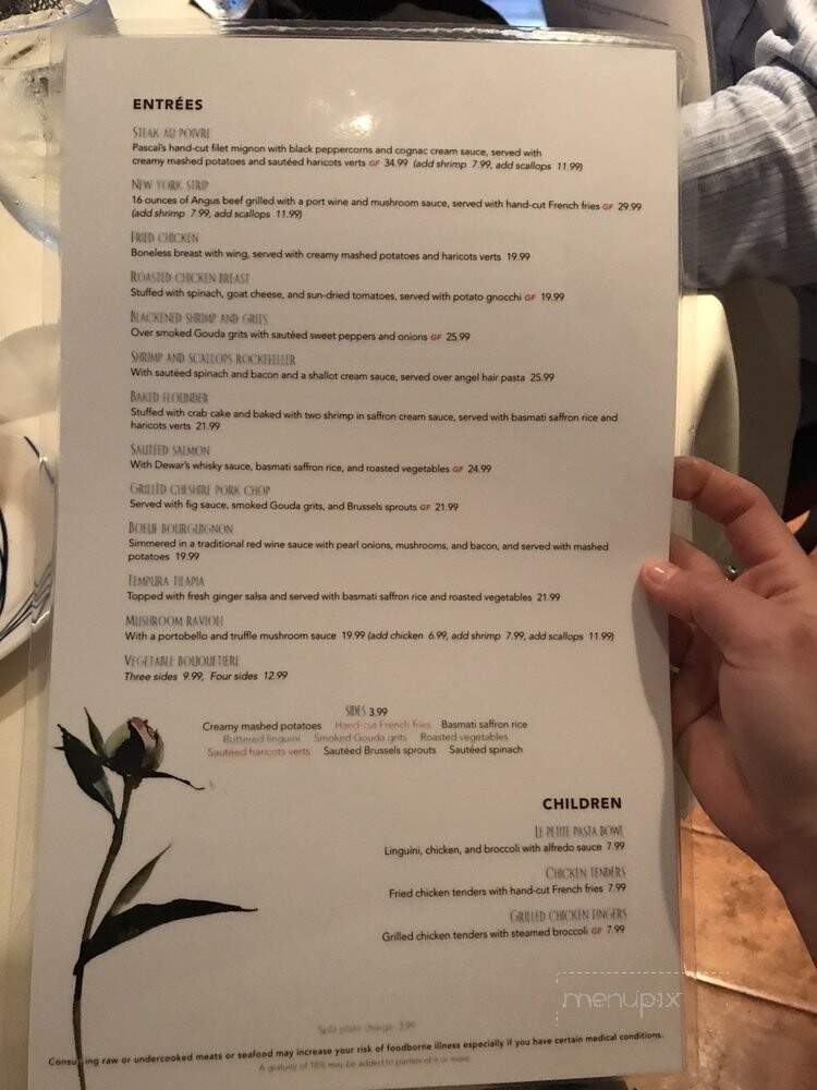 Pascal's Bistro - Peachtree City, GA menu_pic