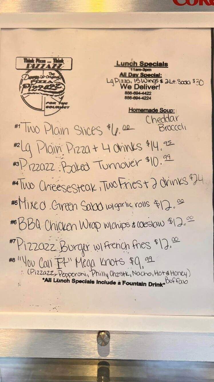 Danny's Pizza Pizzazz - Franklinville, NJ menu_pic