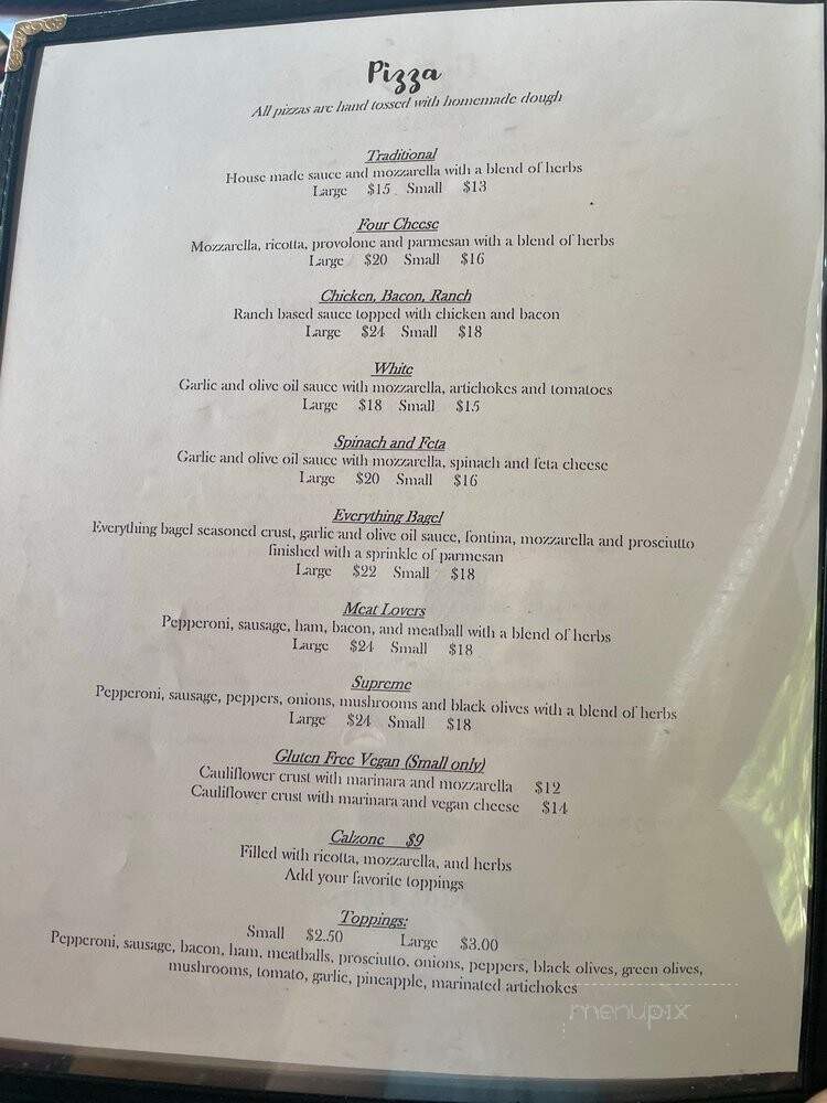 Adirondack Hotel On Long Lake - Long Lake, NY menu_pic