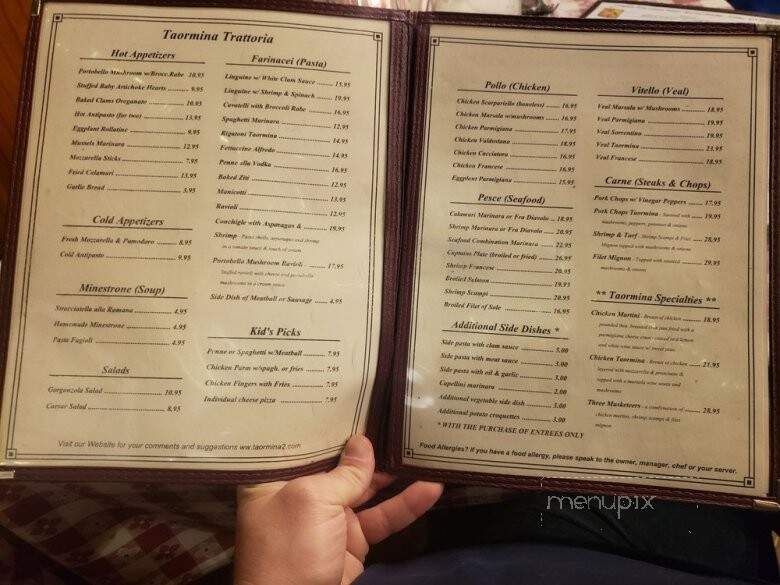 Taormina Restaurant - Peekskill, NY menu_pic