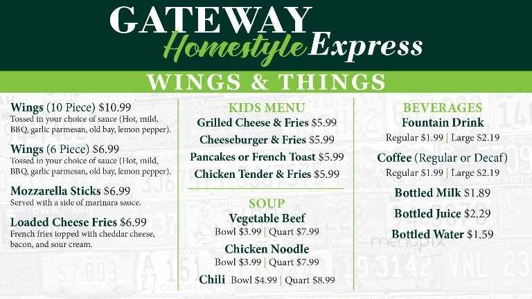 Gateway Restaurant & Travel - Breezewood, PA menu_pic