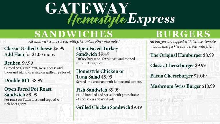 Gateway Restaurant & Travel - Breezewood, PA menu_pic
