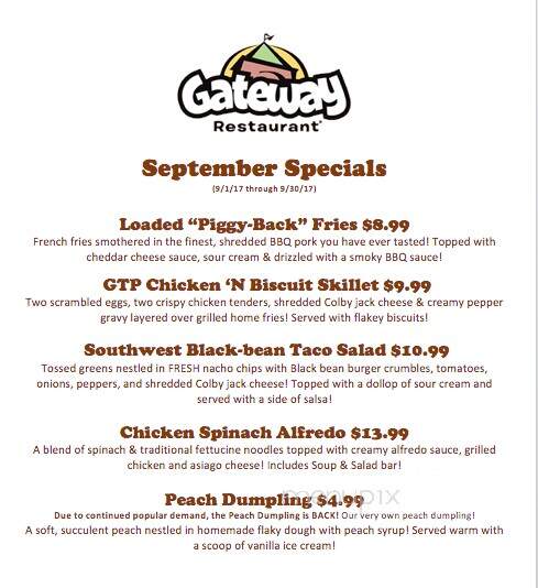 Gateway Restaurant & Travel - Breezewood, PA menu_pic