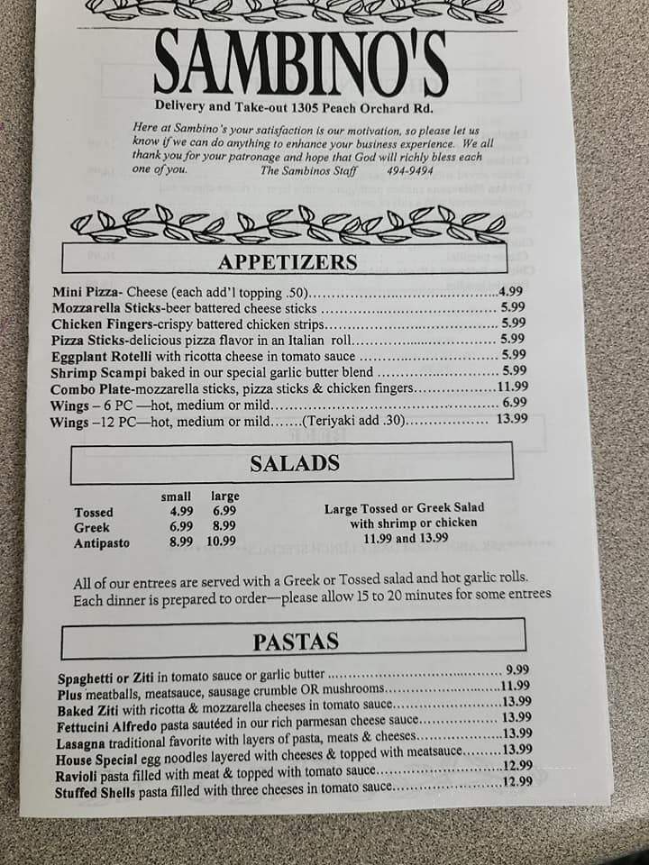 Sambino's - Sumter, SC menu_pic