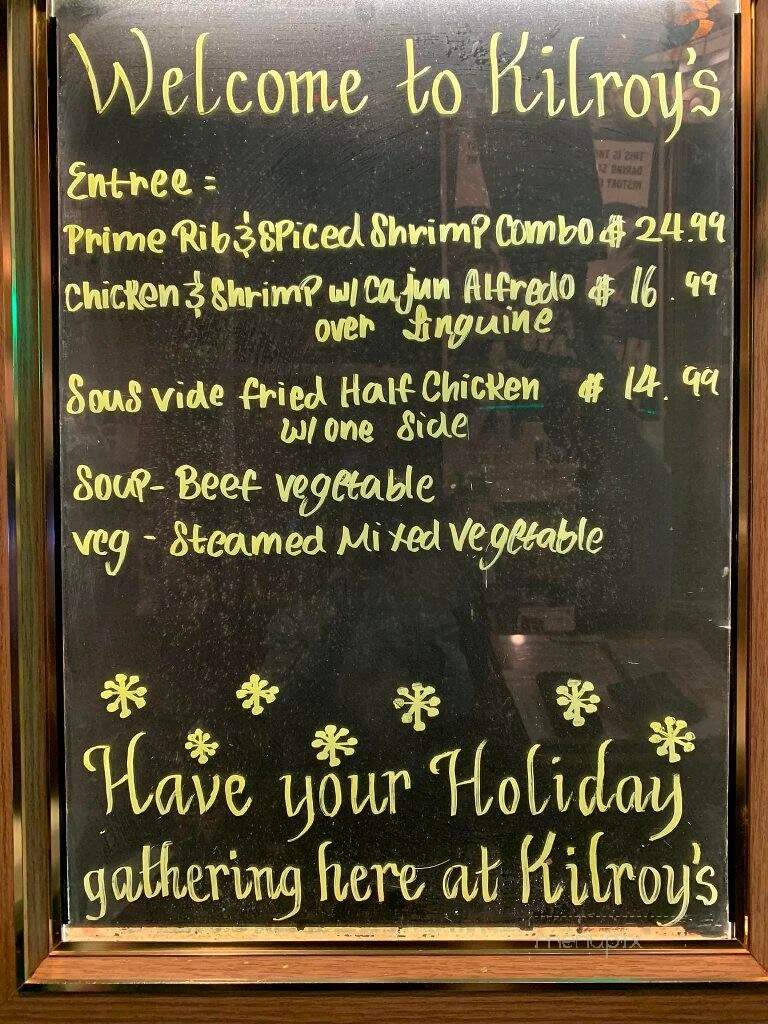 Kilroy's Restaurant - Springfield, VA menu_pic