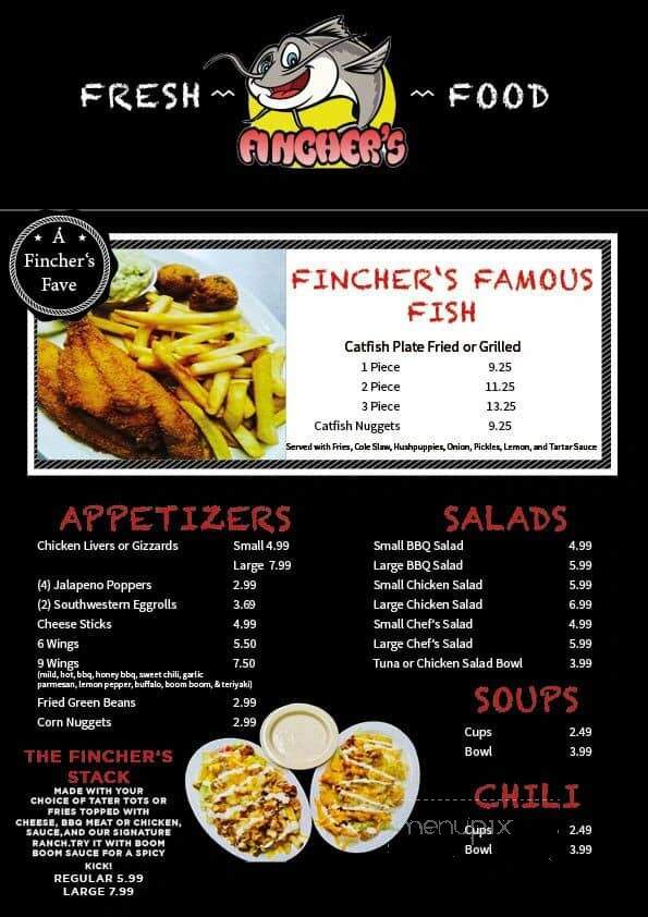 Fincher's Real Delite - Talladega, AL menu_pic