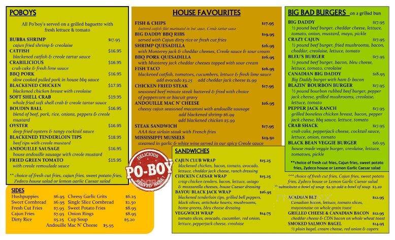 Tooloulou's - Banff, AB menu_pic