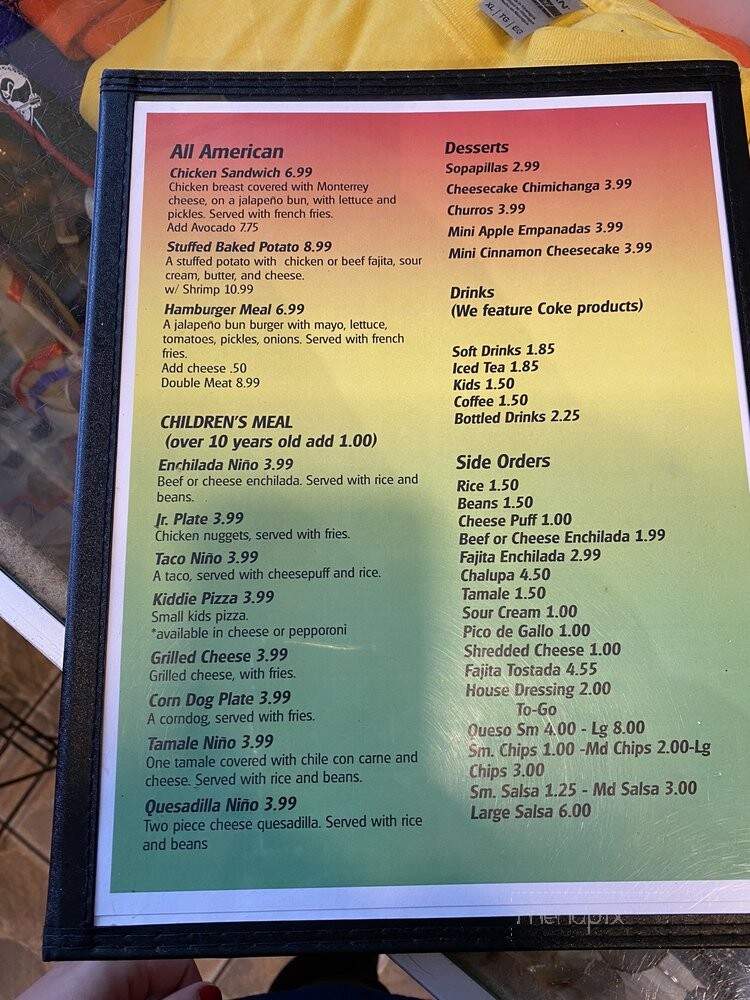 Pepe's Bar & Grill - Many, LA menu_pic