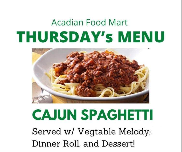 Acadian Food Mart - Lafayette, LA menu_pic