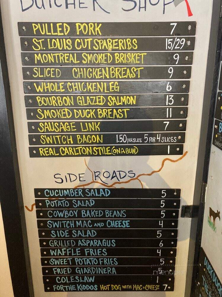 Switchback Smokehouse - Kittredge, CO menu_pic