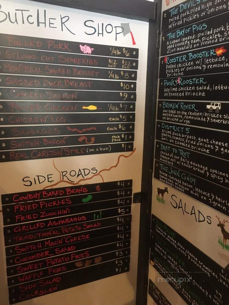 Switchback Smokehouse - Kittredge, CO menu_pic