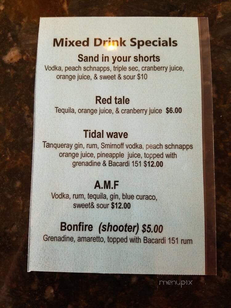 Seaside Restaurant & Bar - Crescent City, CA menu_pic
