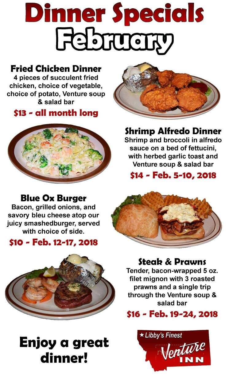 Venture Inn - Portland, OR menu_pic