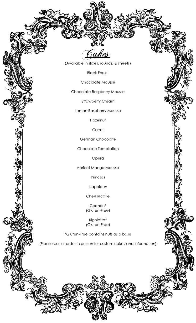 La Baguette Bakery - Tucson, AZ menu_pic