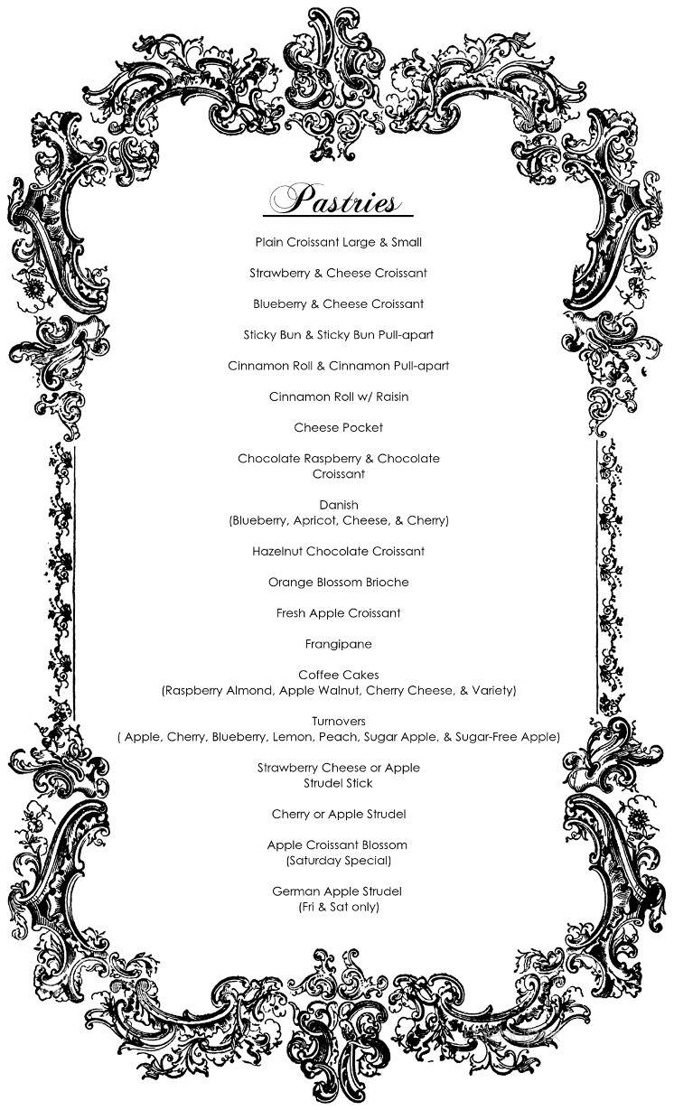 La Baguette Bakery - Tucson, AZ menu_pic