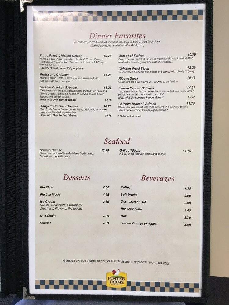 Foster Farms Livingston Cafe - Livingston, CA menu_pic