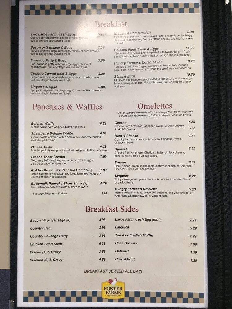 Foster Farms Livingston Cafe - Livingston, CA menu_pic