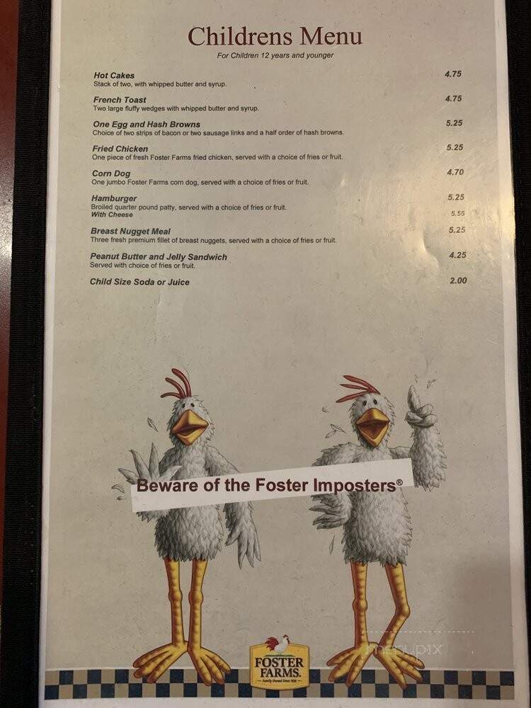 Foster Farms Livingston Cafe - Livingston, CA menu_pic
