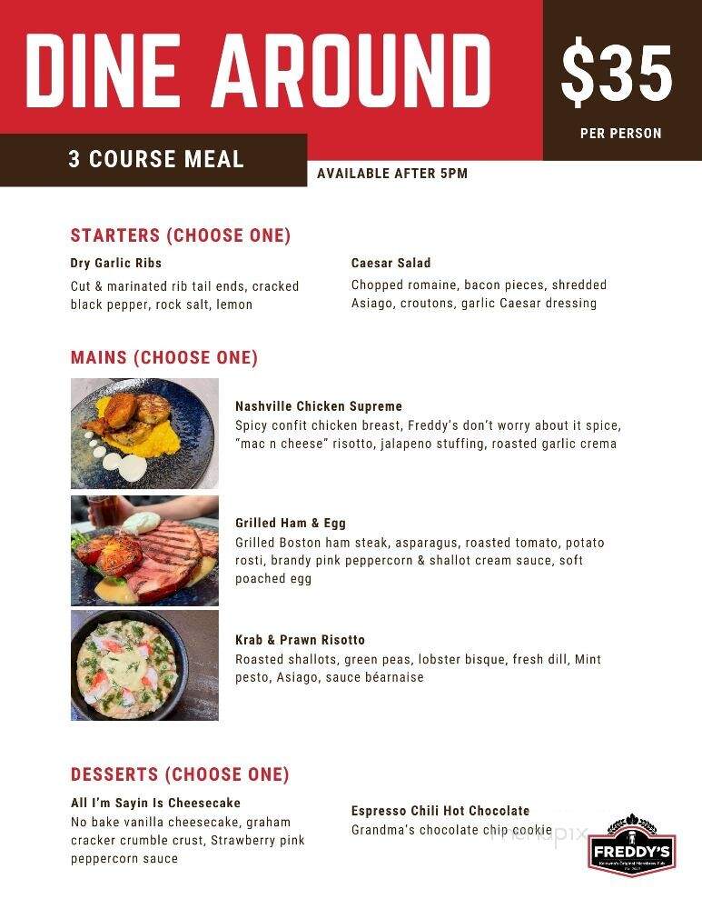 Freddy's Brew Pub - Kelowna, BC menu_pic