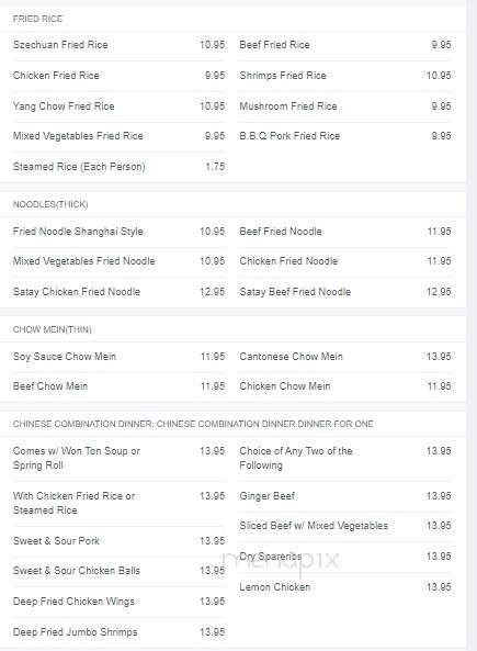 Oriental Palace - Invermere, BC menu_pic
