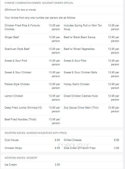 Oriental Palace - Invermere, BC menu_pic