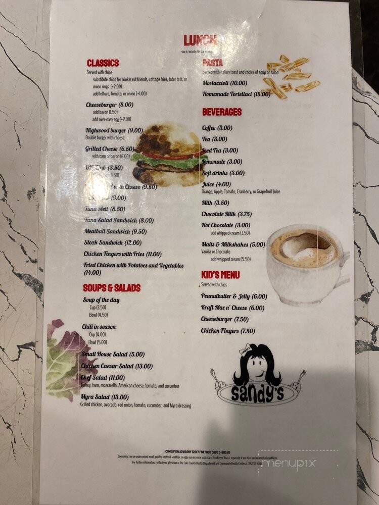 Sandy's Restaurant Inc - Highwood, IL menu_pic