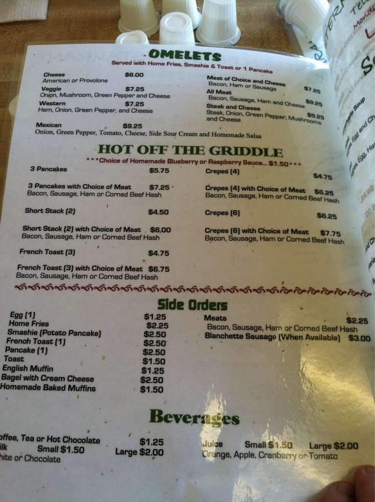Eastern Depot Restaurant - Berlin, NH menu_pic