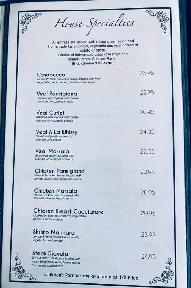 Valentino's Restaurant - Amsterdam, NY menu_pic