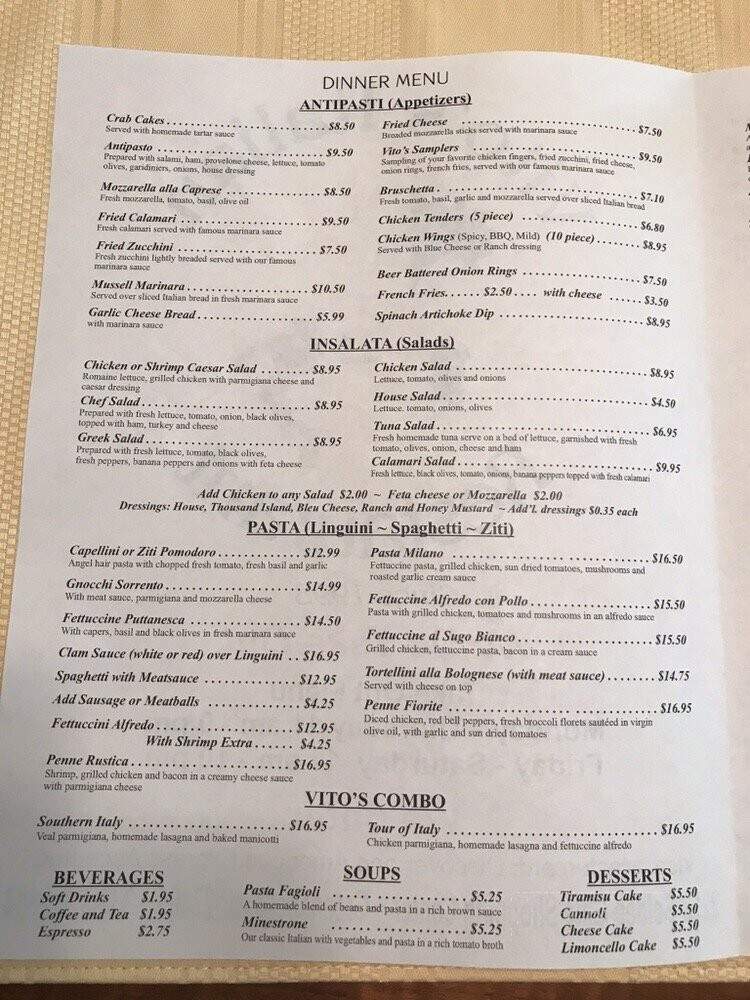 Vito's Italian Restaurant - Greensboro, NC