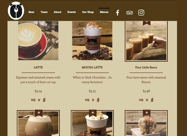 Black Bear Coffee Co - Hendersonville, NC menu_pic