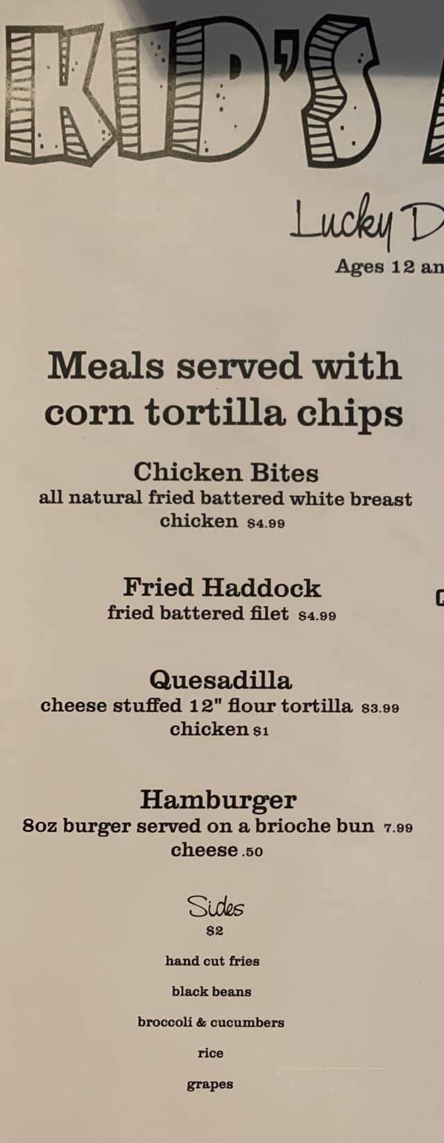 Lucky Dog Cafe - Confluence, PA menu_pic