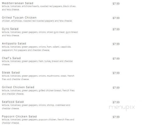 Pittzarella - West Mifflin, PA menu_pic