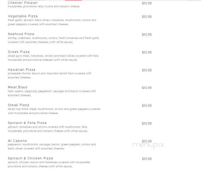 Pittzarella - West Mifflin, PA menu_pic