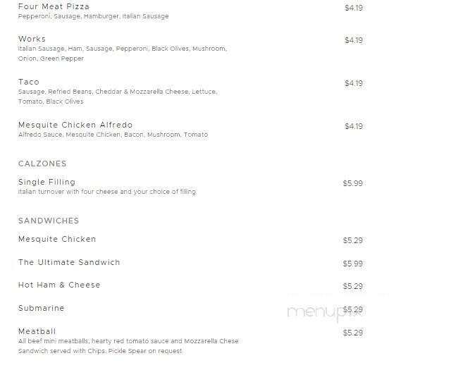 Ken's Pizza - Iowa Park, TX menu_pic