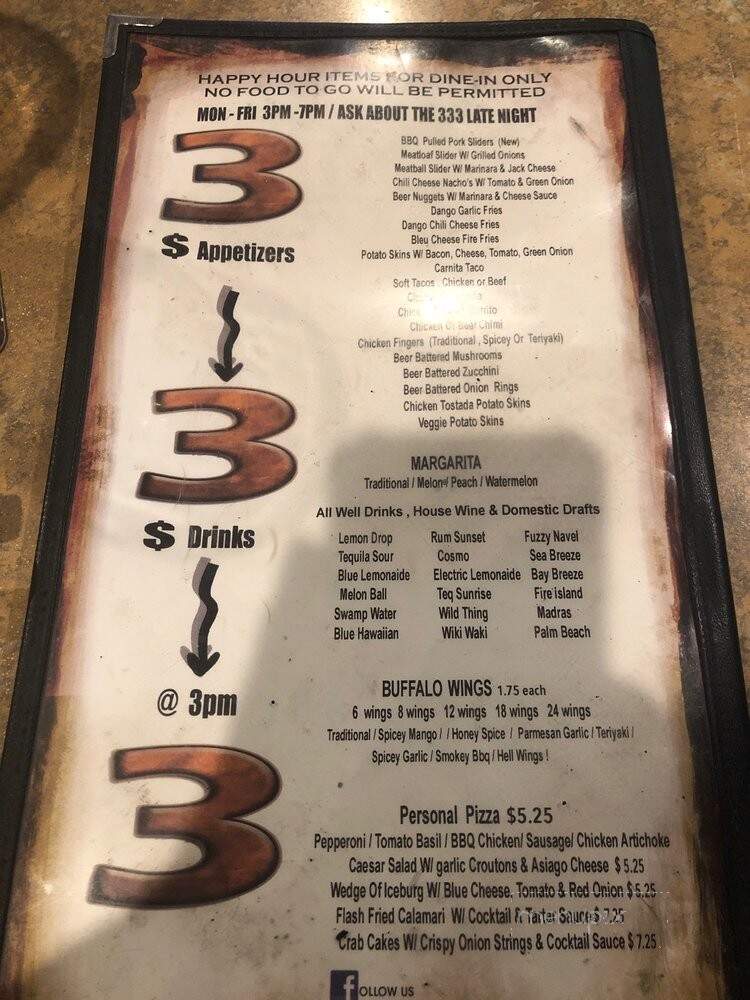 Mandango's Sports Bar & Grill - Roseville, CA menu_pic