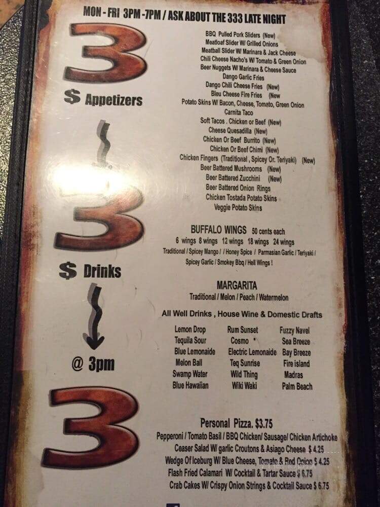 Mandango's Sports Bar & Grill - Roseville, CA menu_pic