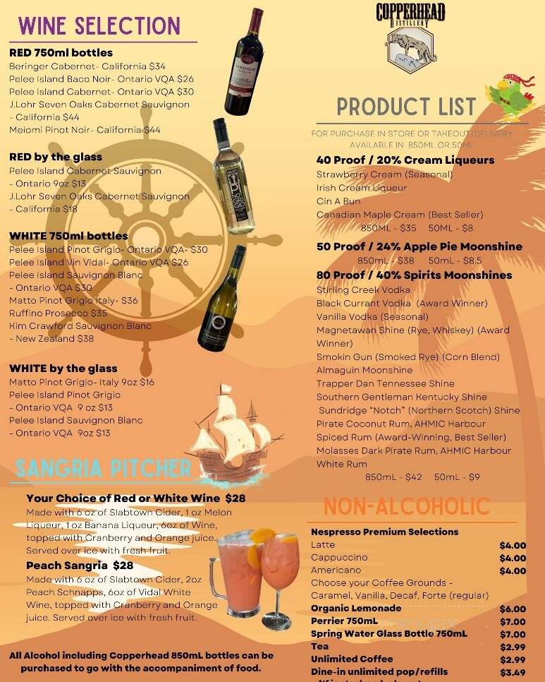 Harbour House Grill - Lefroy, ON menu_pic