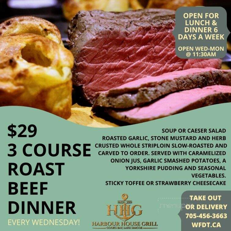 Harbour House Grill - Lefroy, ON menu_pic