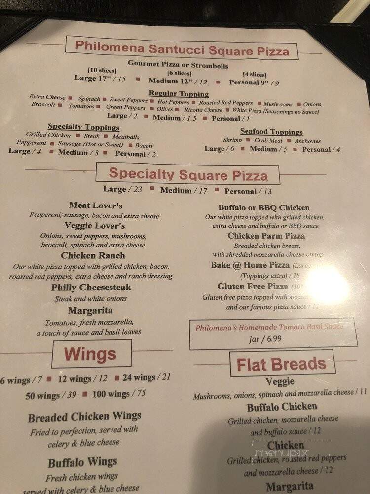 Santucci's Square Pizza - Warminster, PA menu_pic