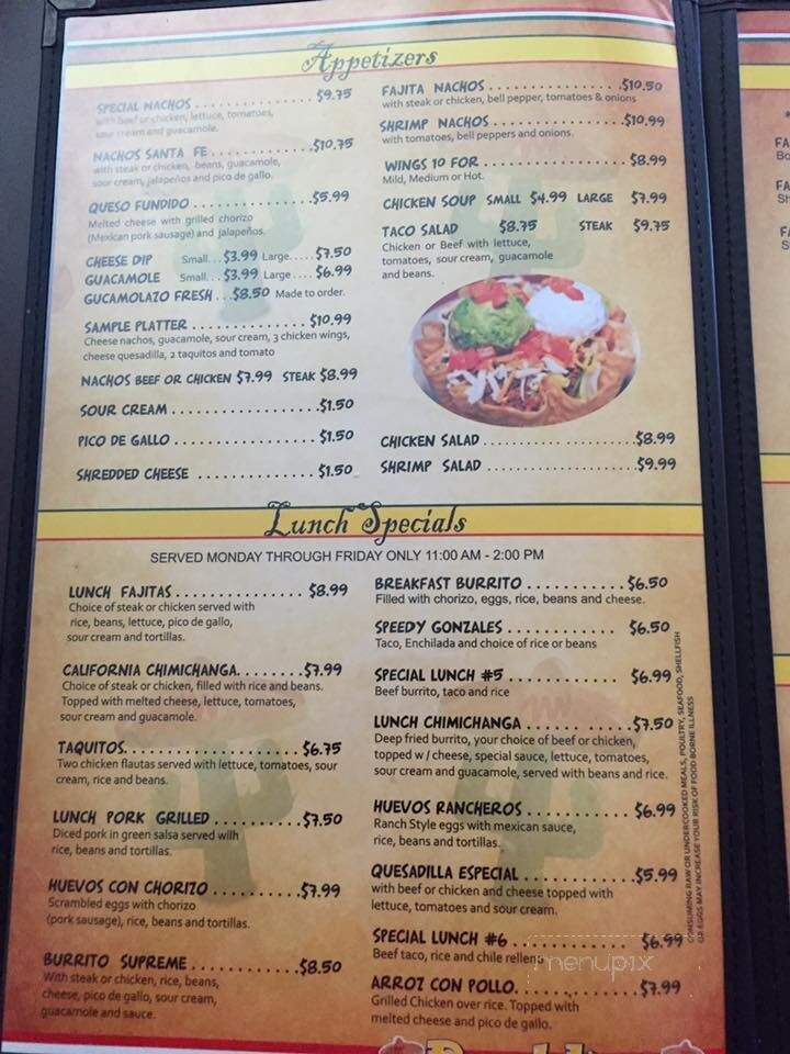 Pueblito Mexican Grill - Durham, CA menu_pic